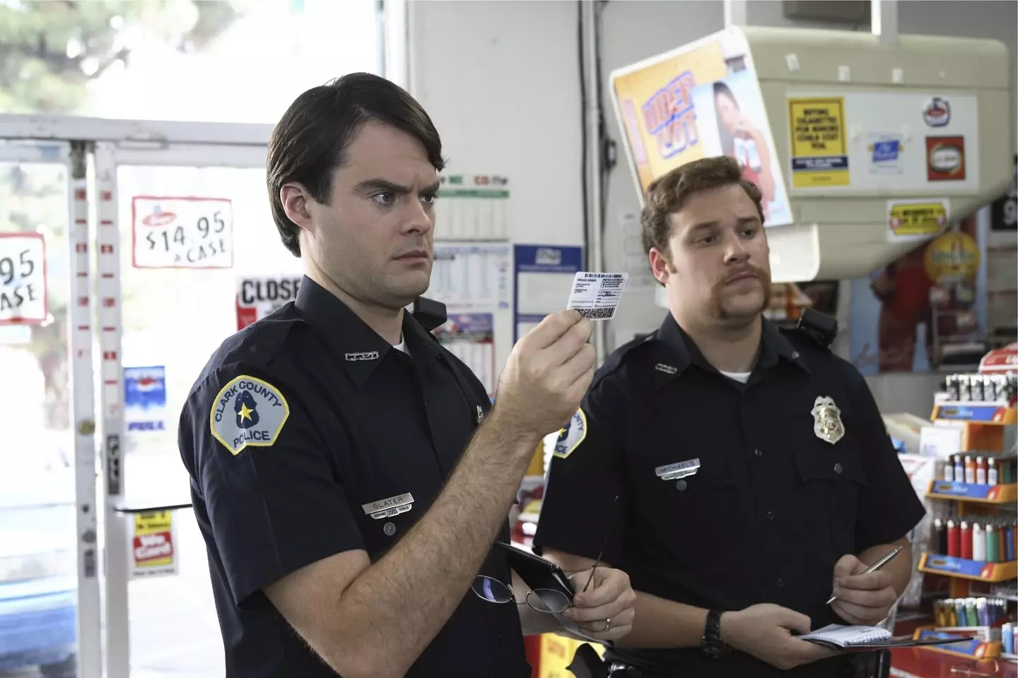 Seth Rogan both co-wrote and appeared in Superbad as a police officer. (Sony)