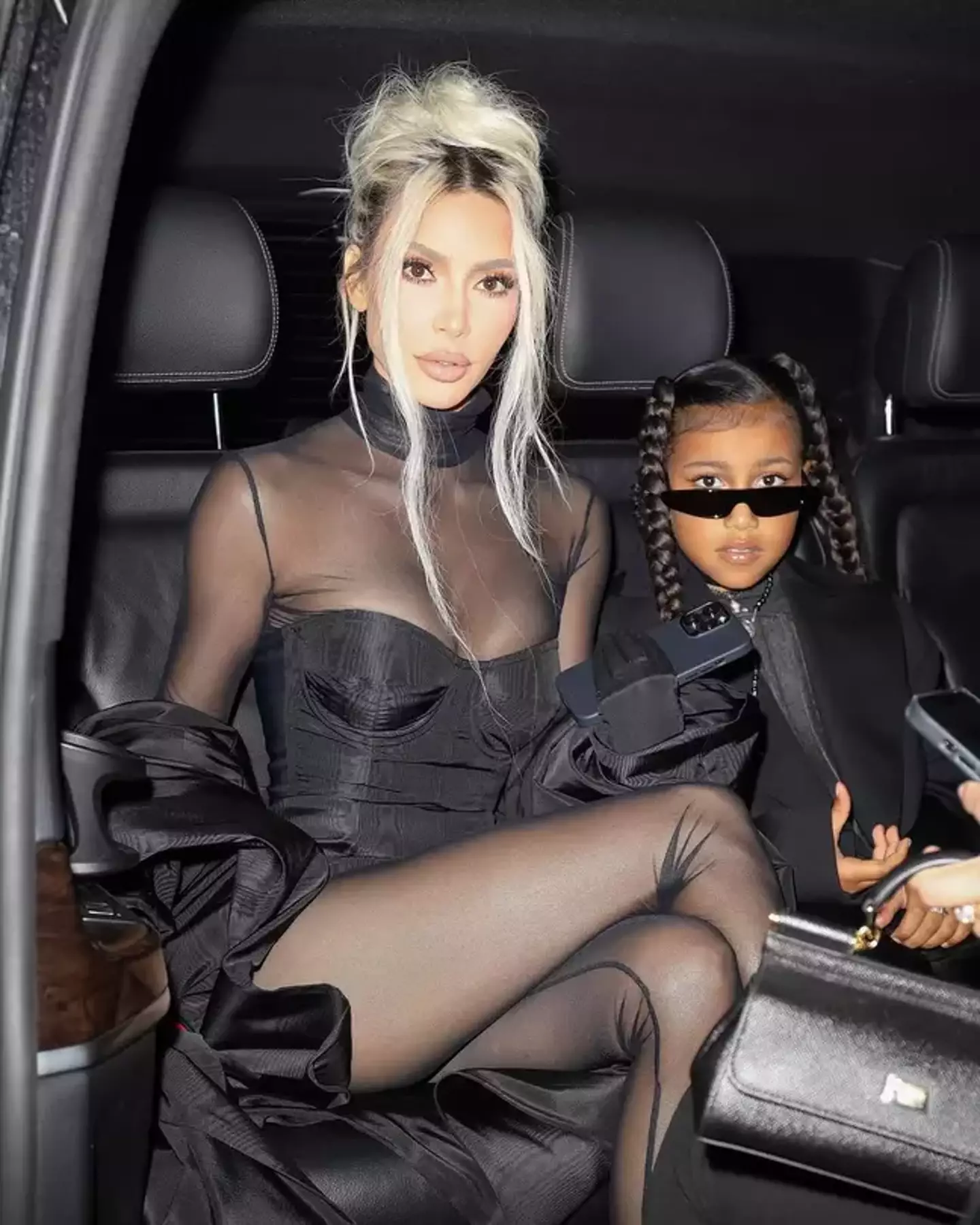 Kim Kardashian and daughter North West.