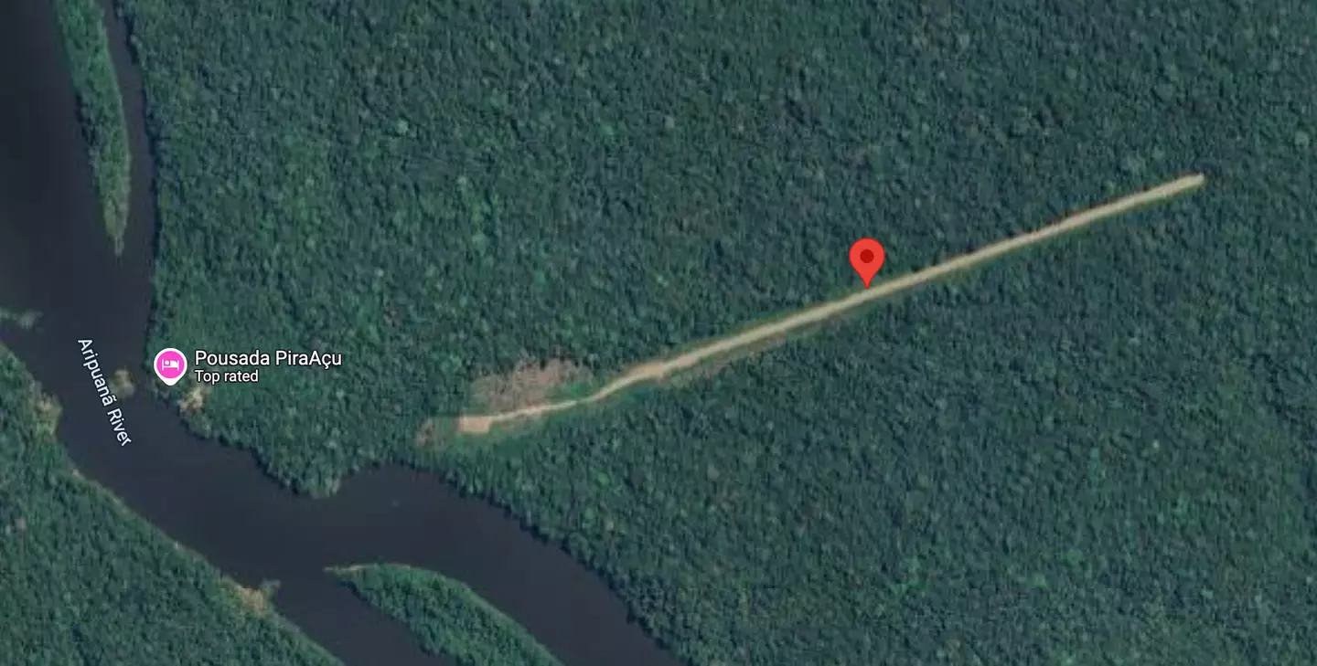 People have been left baffled by the tiny runway (Google Maps)