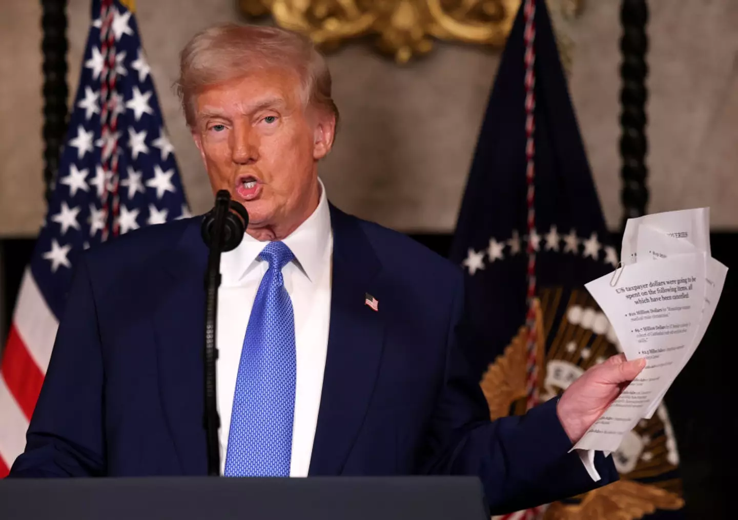The president is reportedly looking at shaking the US Postal Service (Joe Raedle/Getty Images)