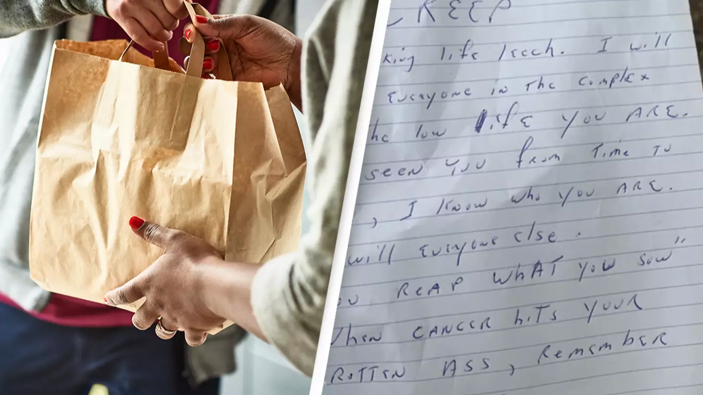 Man shocked by note delivery driver leaves him after tipping 20%