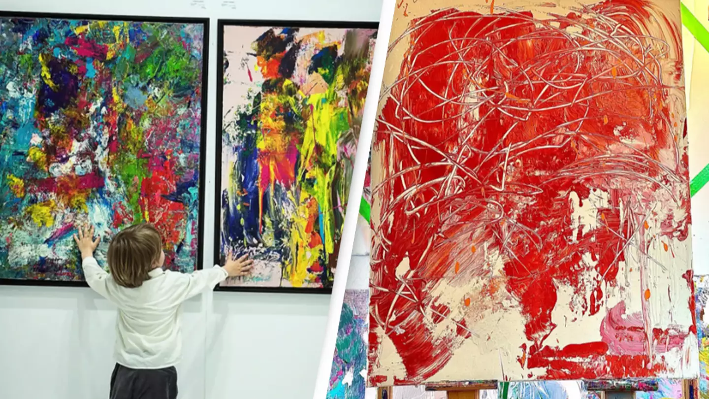 Art collectors are snapping up the work of 2-year-old artist who sells paintings for up to $7k
