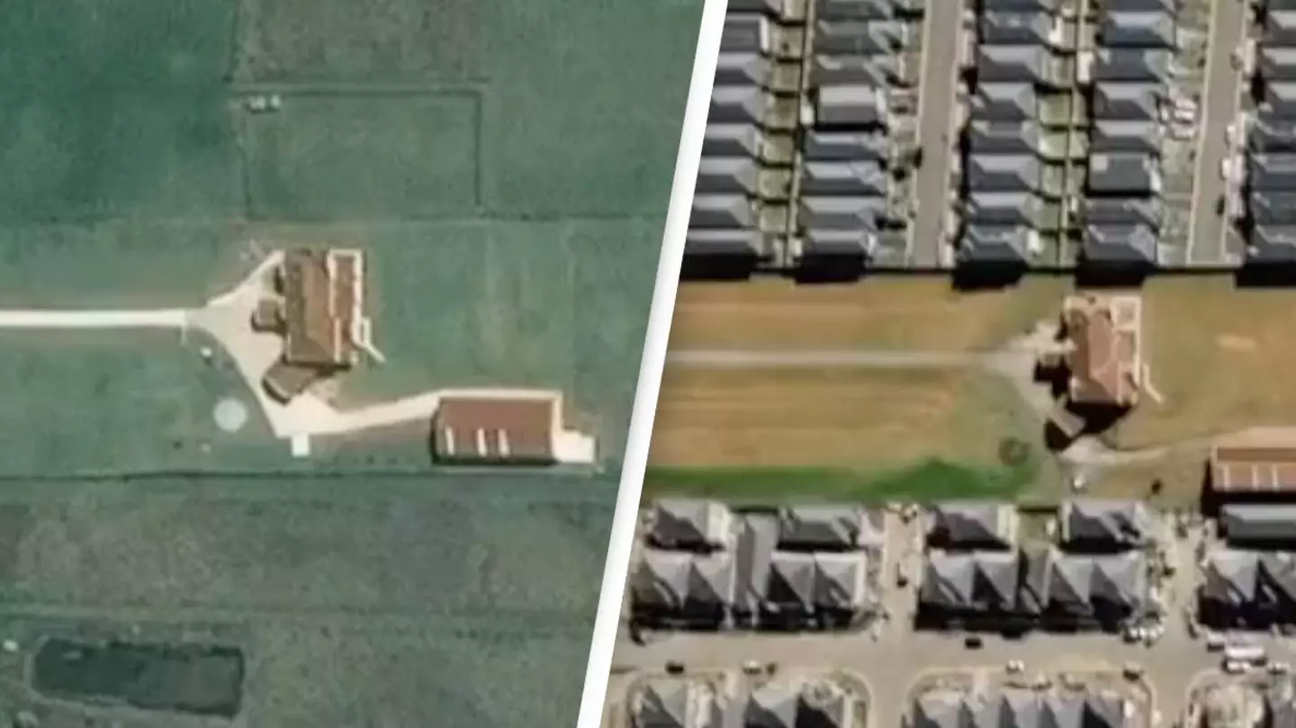 Incredible timelapse video shows changes after family turned down $50m from developers who built suburb around their home