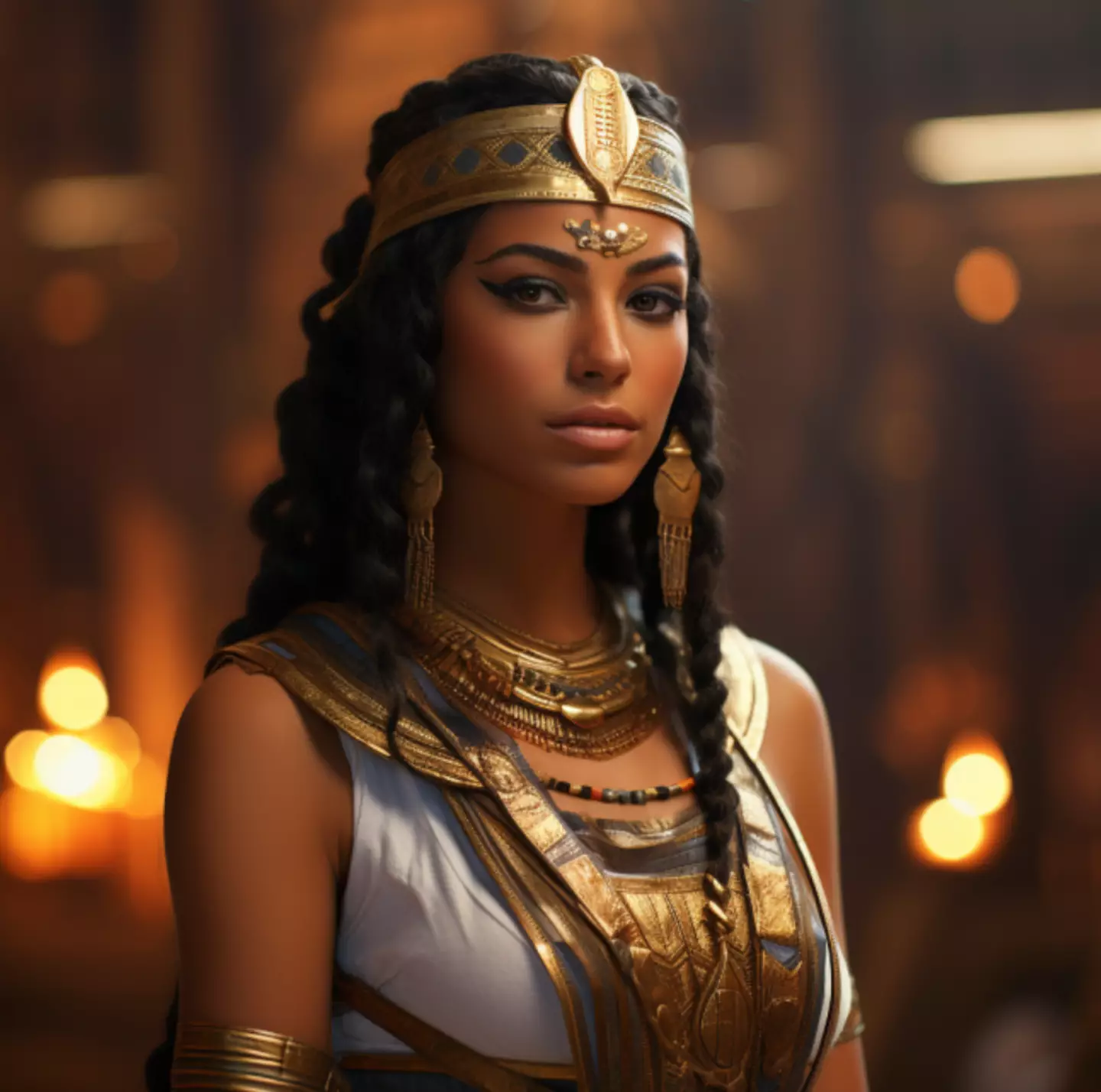 Cleopatra is often depicted as a beautiful queen.
