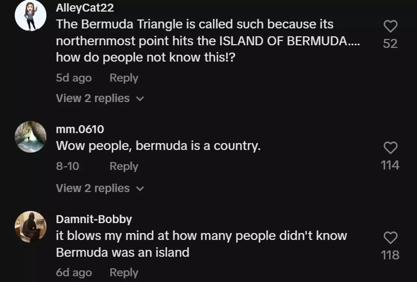 Forget whether UFOs are real, some people didn't know Bermuda was real.