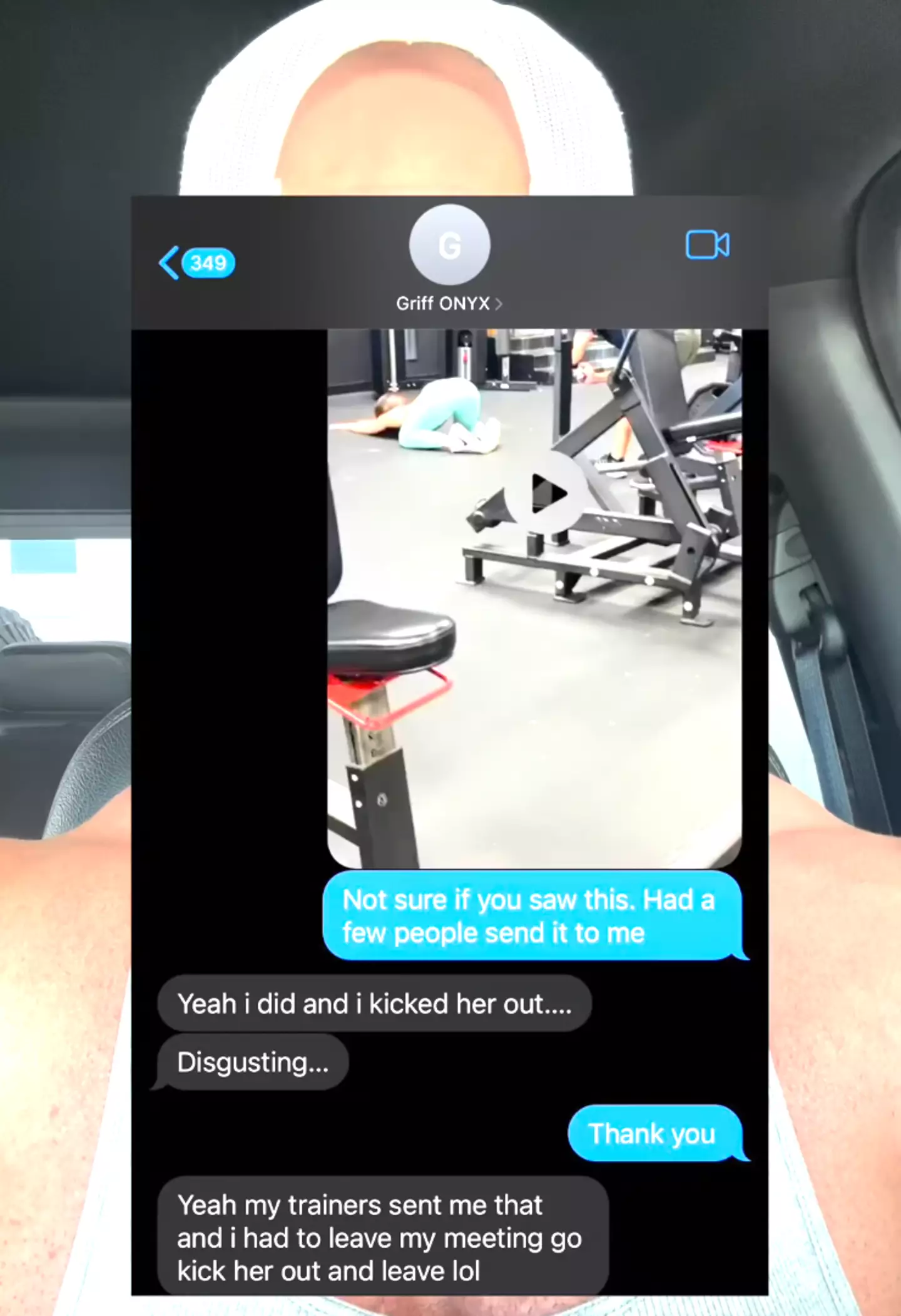 The owner of the gym branded the behavior 'disgusting'.