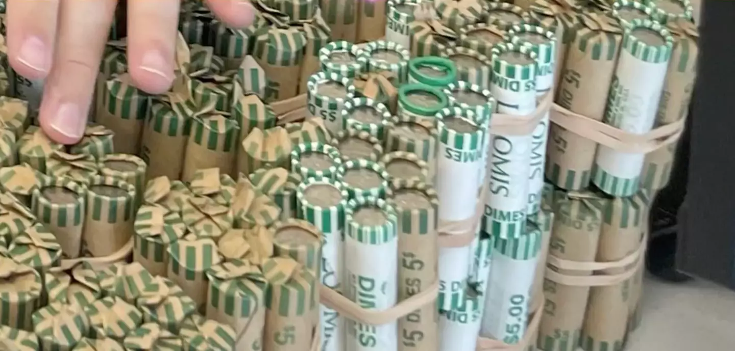 The collection of dimes was massive come the graduation.