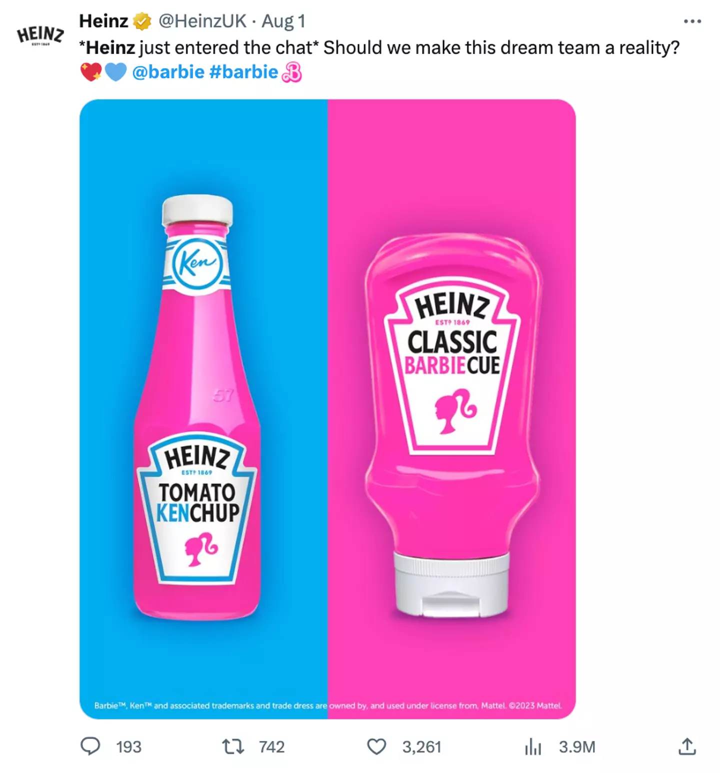 'Barbie'cue and 'Ken'chup.