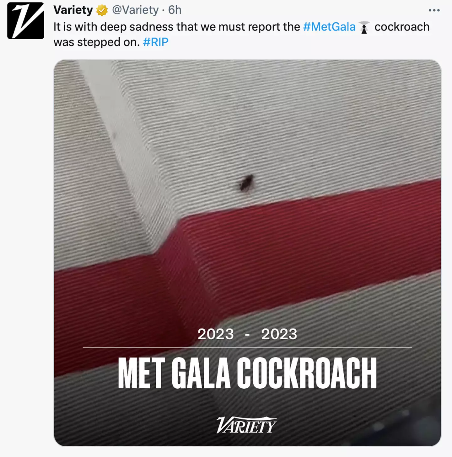 The outlet even posted an obituary style tweet.