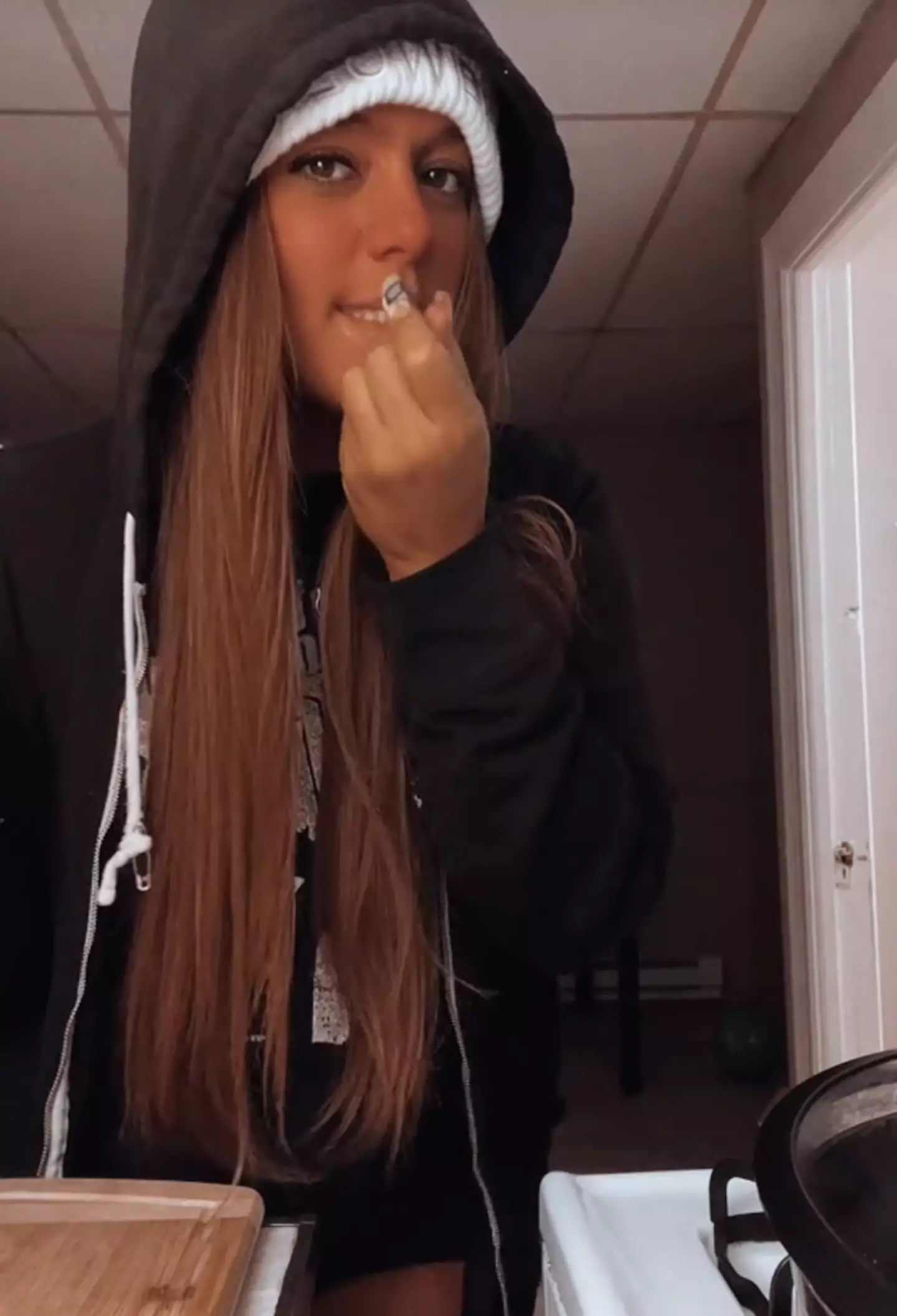 The single mom of three is a full time content creator on TikTok. (TikTok/Adrielle Sigler)