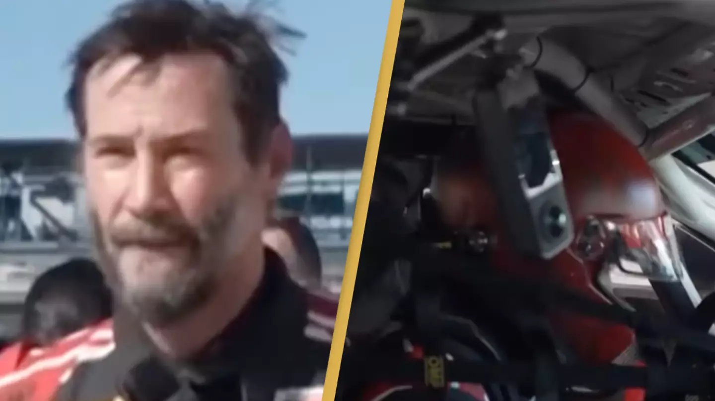 Keanu Reeves spins off the track while making professional racing debut