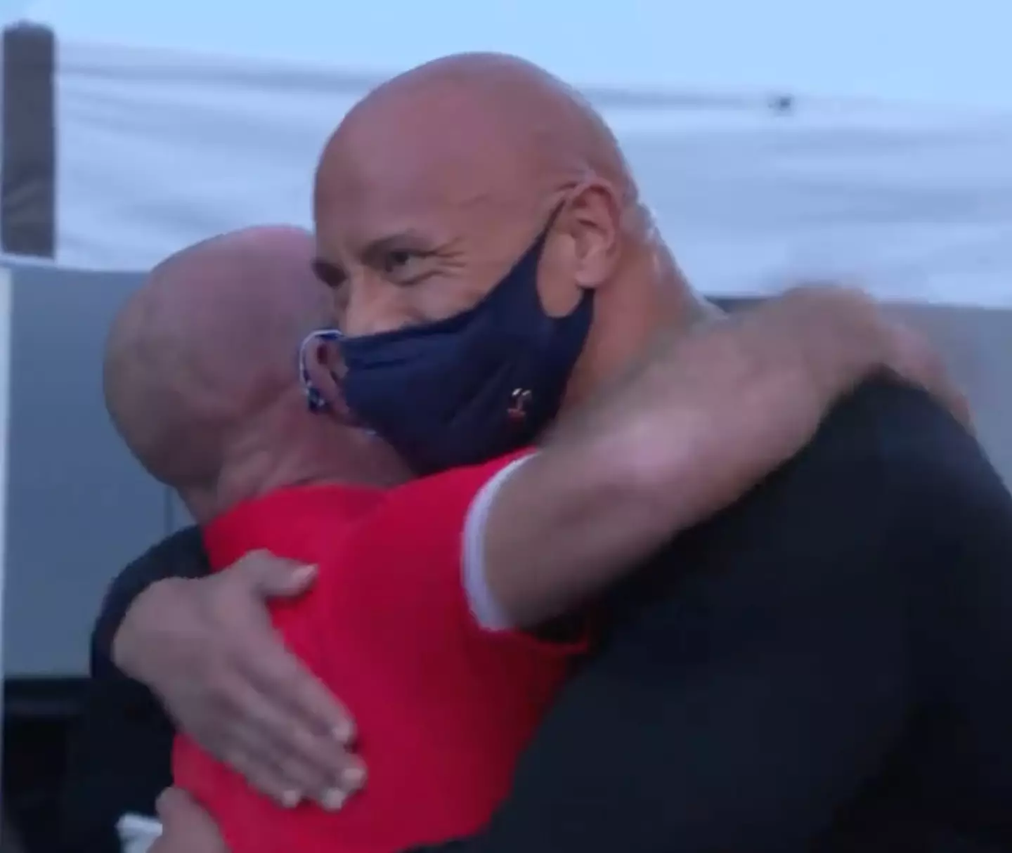 The Rock gave his old friend a brand new car.