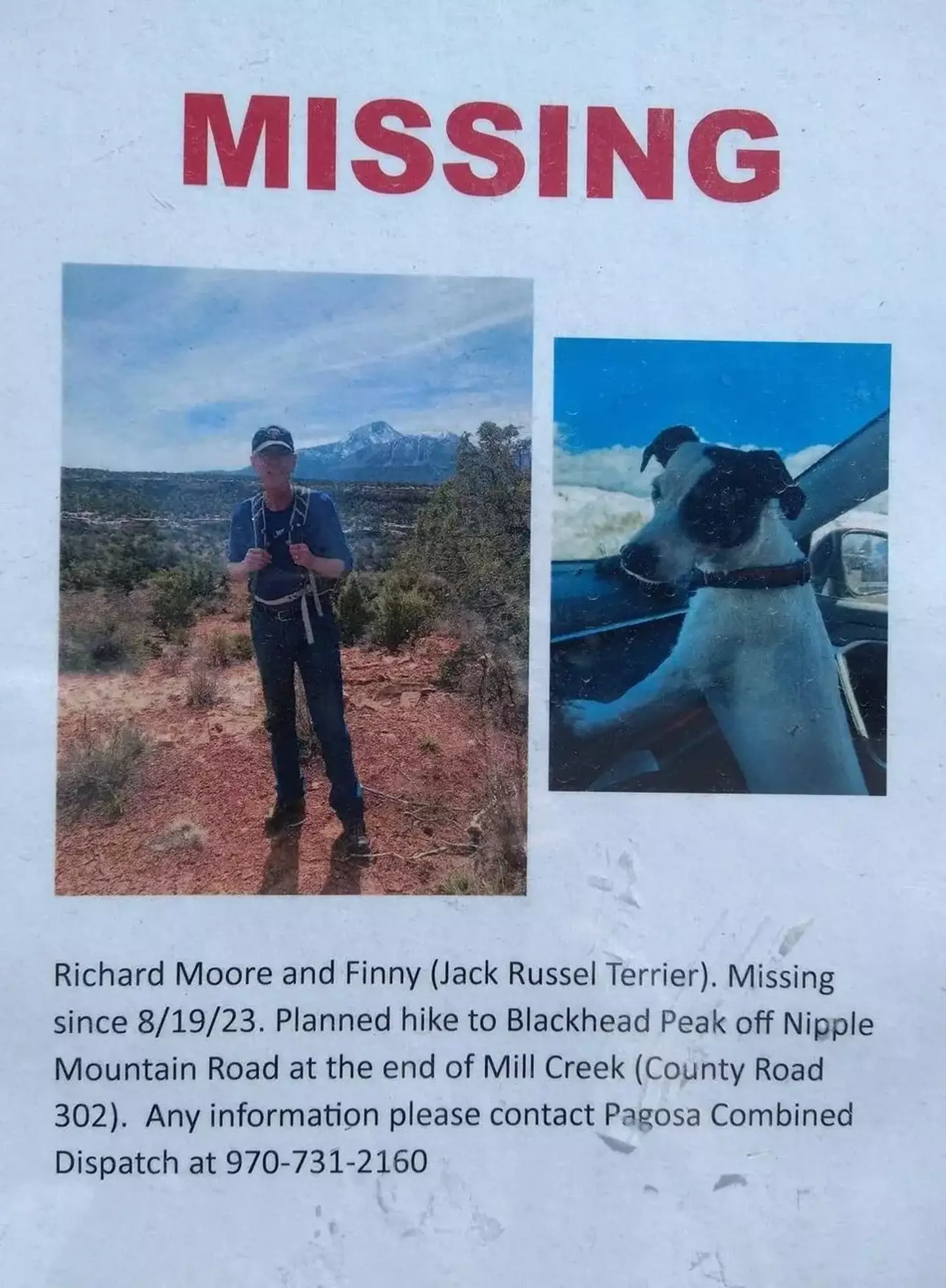 The pair went missing on 19 August.