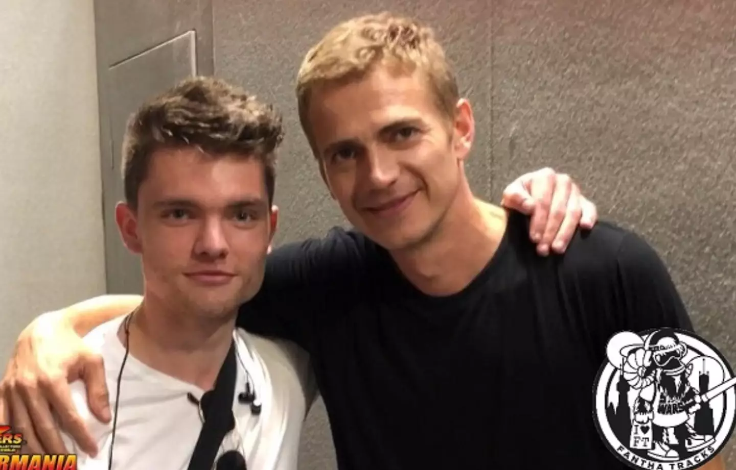 Hayden Christensen reunited with Ross Beadman, who played one of the younglings he killed in Revenge of the Sith.