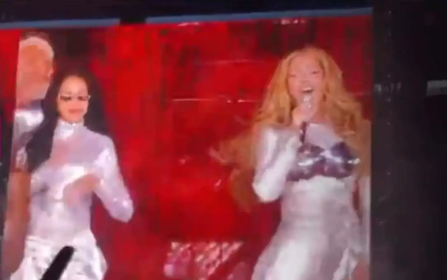 Blue Ivy joined her mom on stage in France.