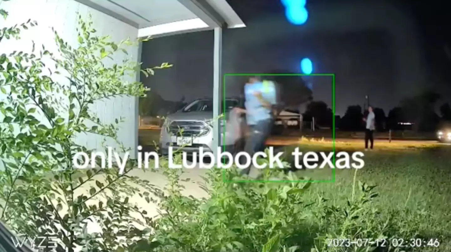 The driver had delivered water to the house.