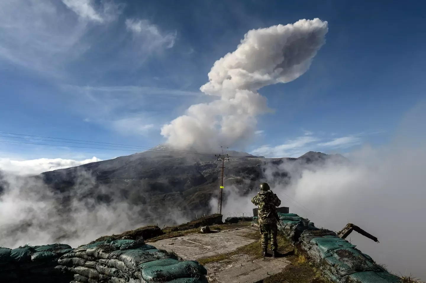 The Nevado del Ruiz volcano in Colombia, pictured in 2023 (JOAQUIN SARMIENTO/AFP via Getty Images)