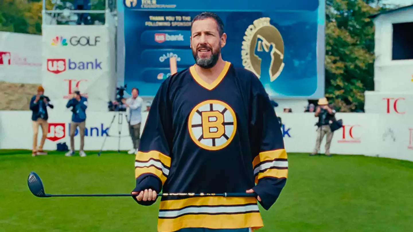 Happy's wife Virginia, played by Julie Bowen, was killed off in the opening few scenes in 'Happy Gilmore 2' (Netflix)