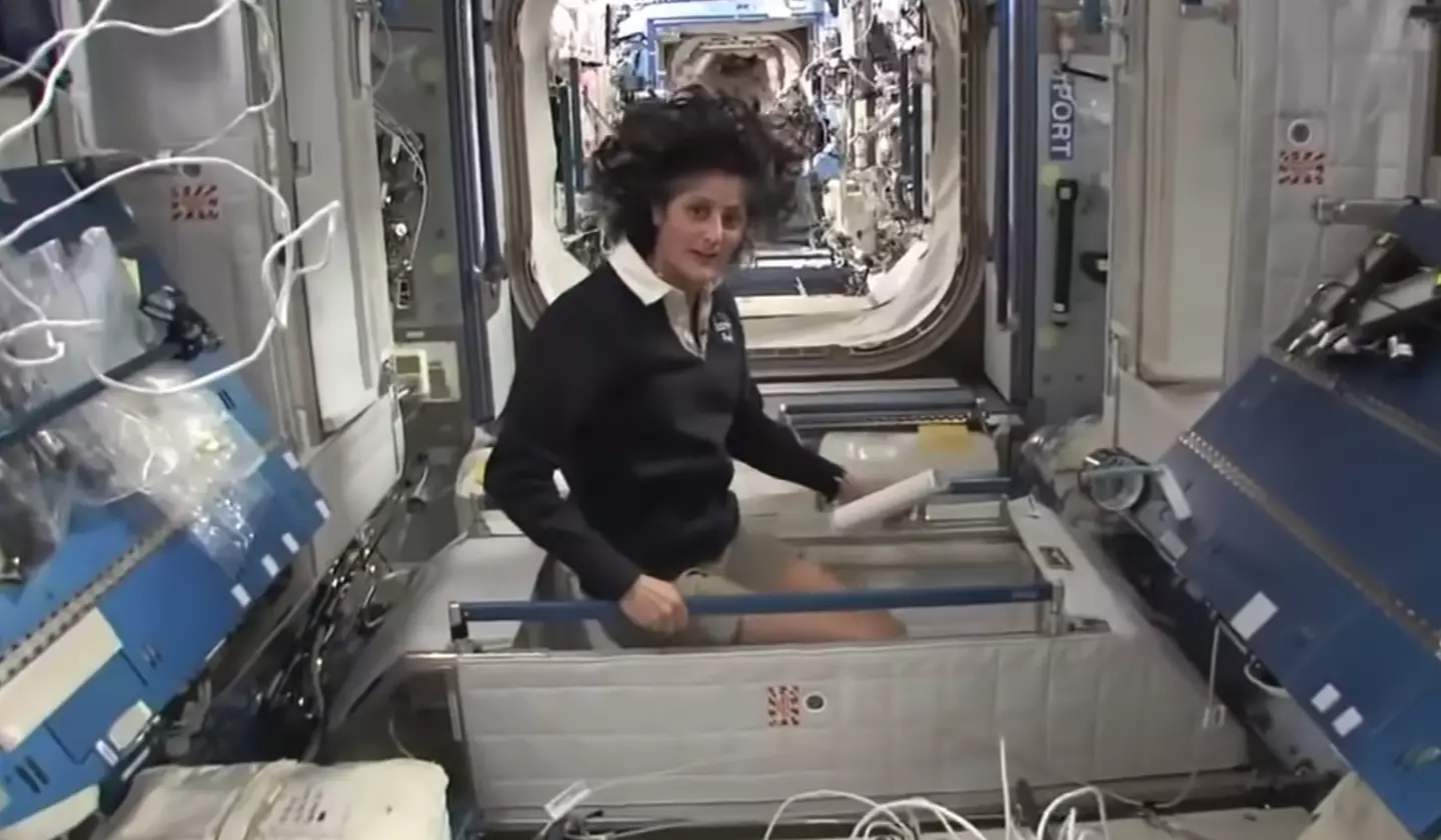 Astronaut Sunita Williams gave a tour of the space station.