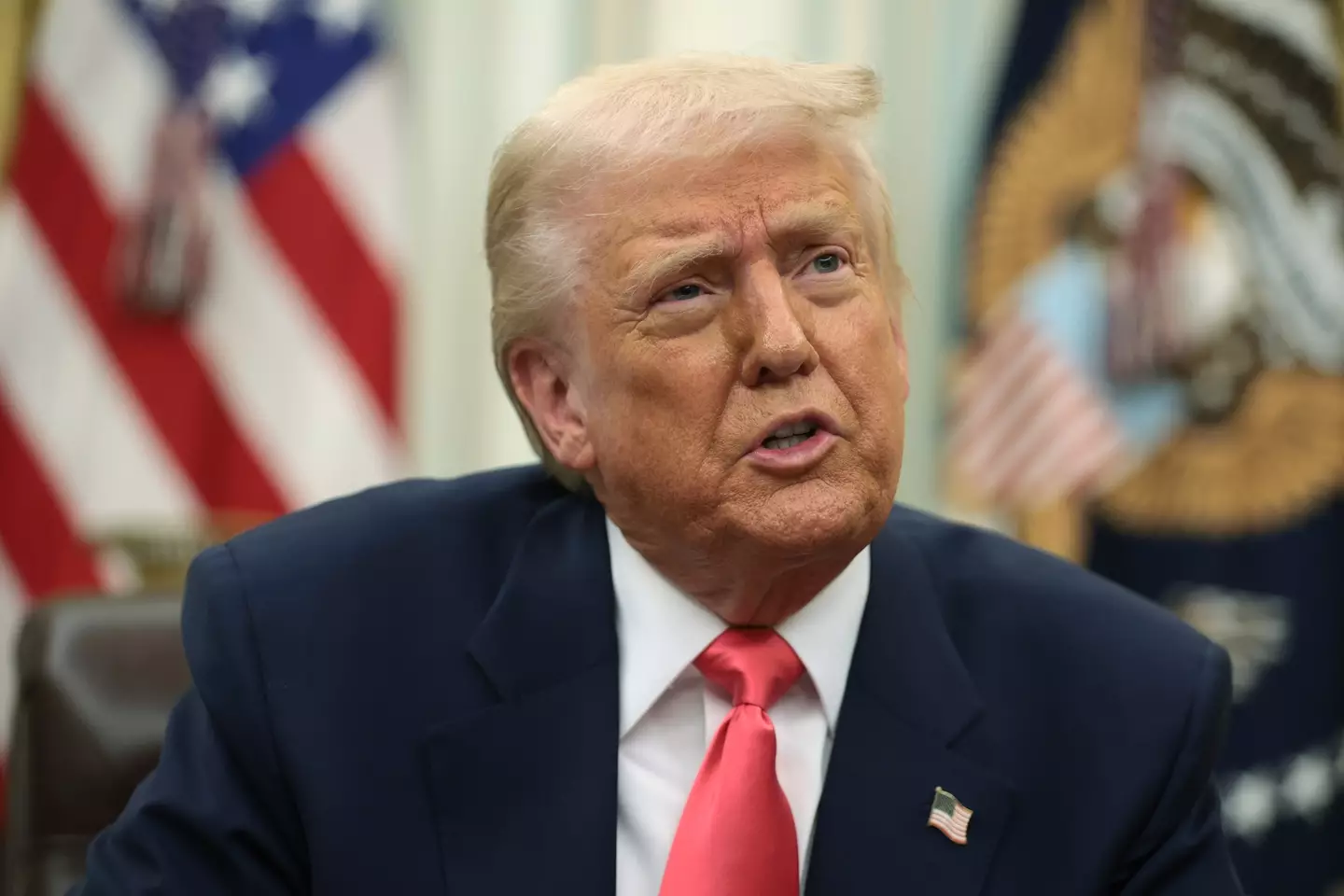 Trump gave a bizarre response (Alex Wong/Getty Images)