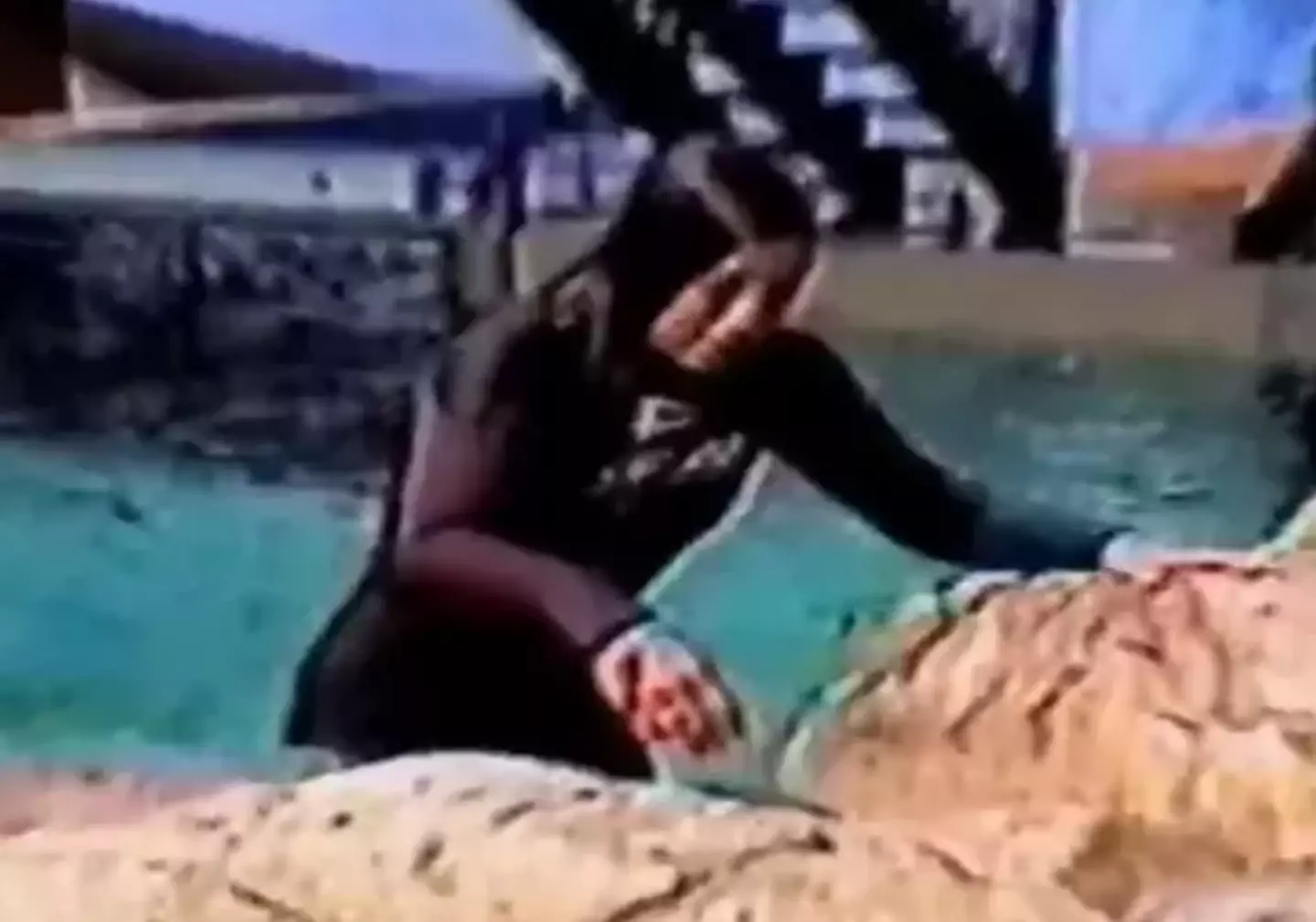 The trainer thankfully survived the incident.