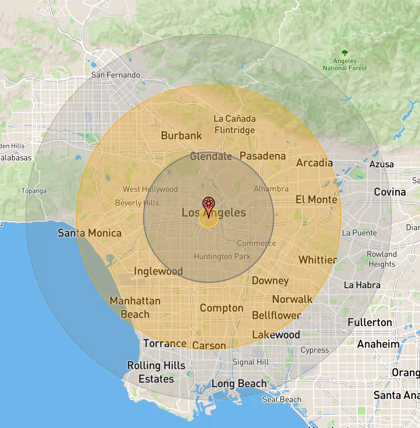 A Chinese strike on Los Angeles.