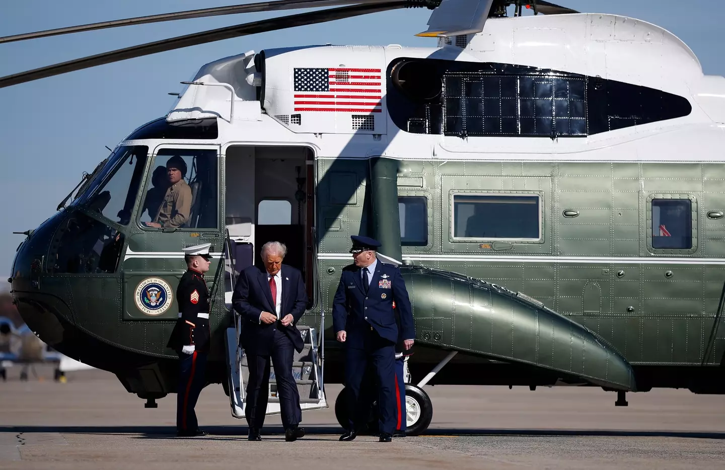Trump regularly travels out of the airport as it is close to Washington DC (Kevin Dietsch/Getty Images)