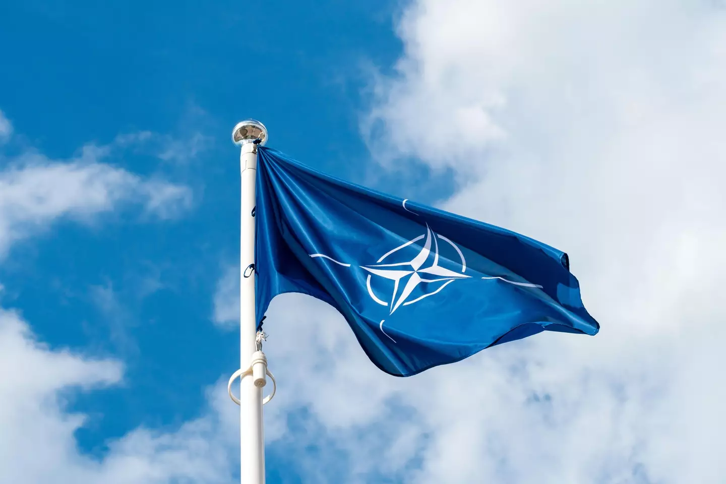 NATO flag.