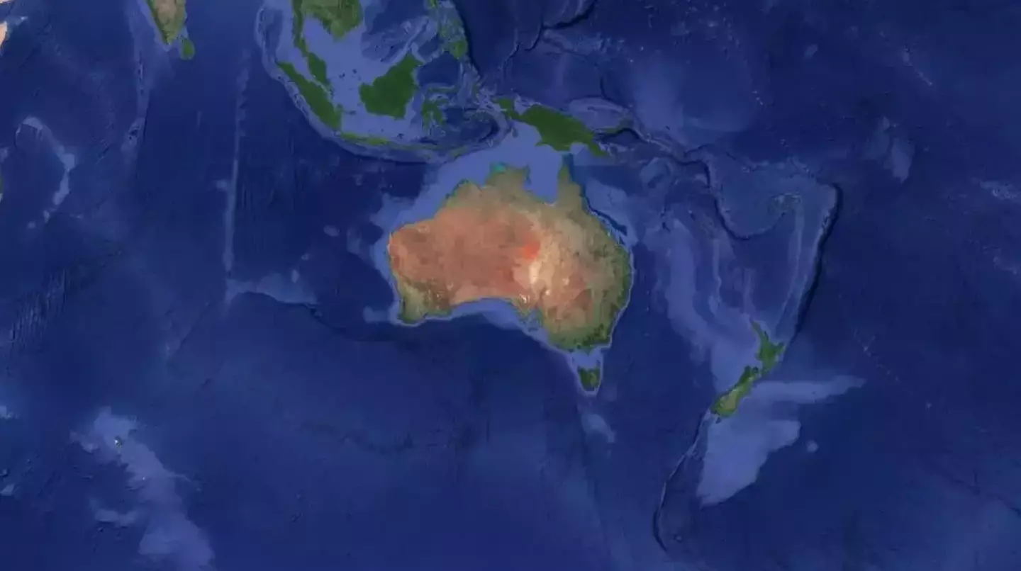 Satellite image of Zealandia.