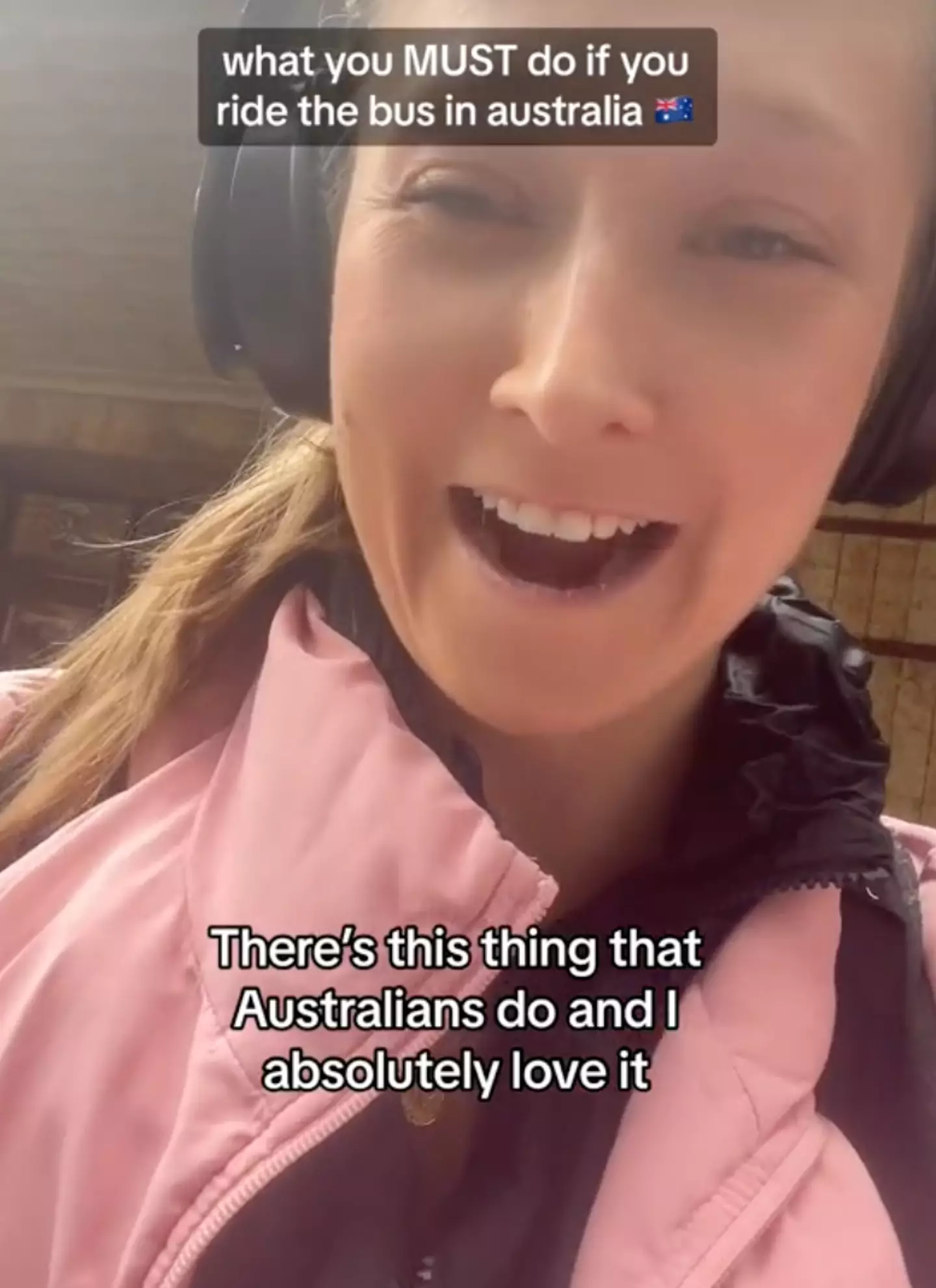 Brooke loves what 'Australians do' on public transport.