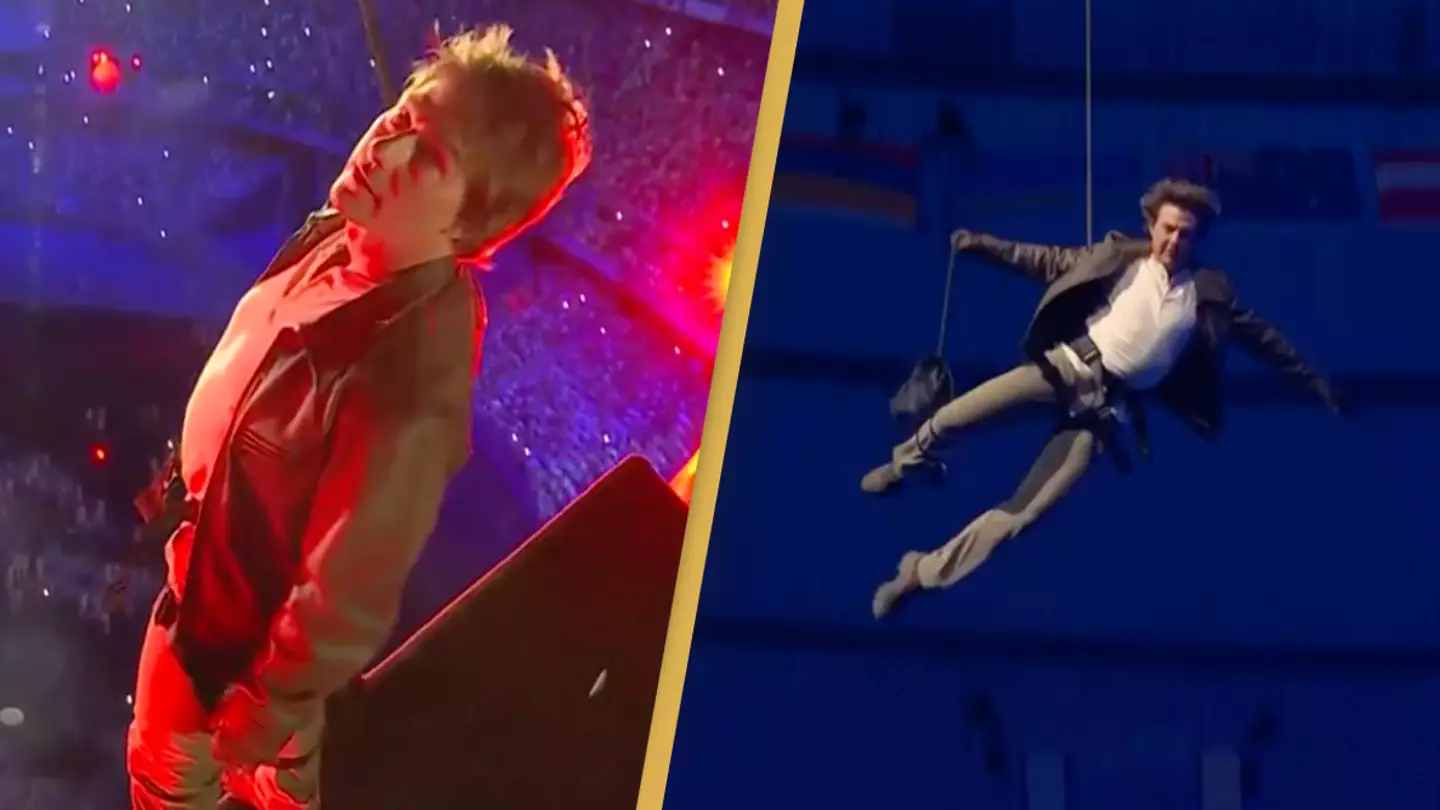 Olympics viewers have same complaint after Tom Cruise performs Mission: Impossible-style stunt at closing ceremony