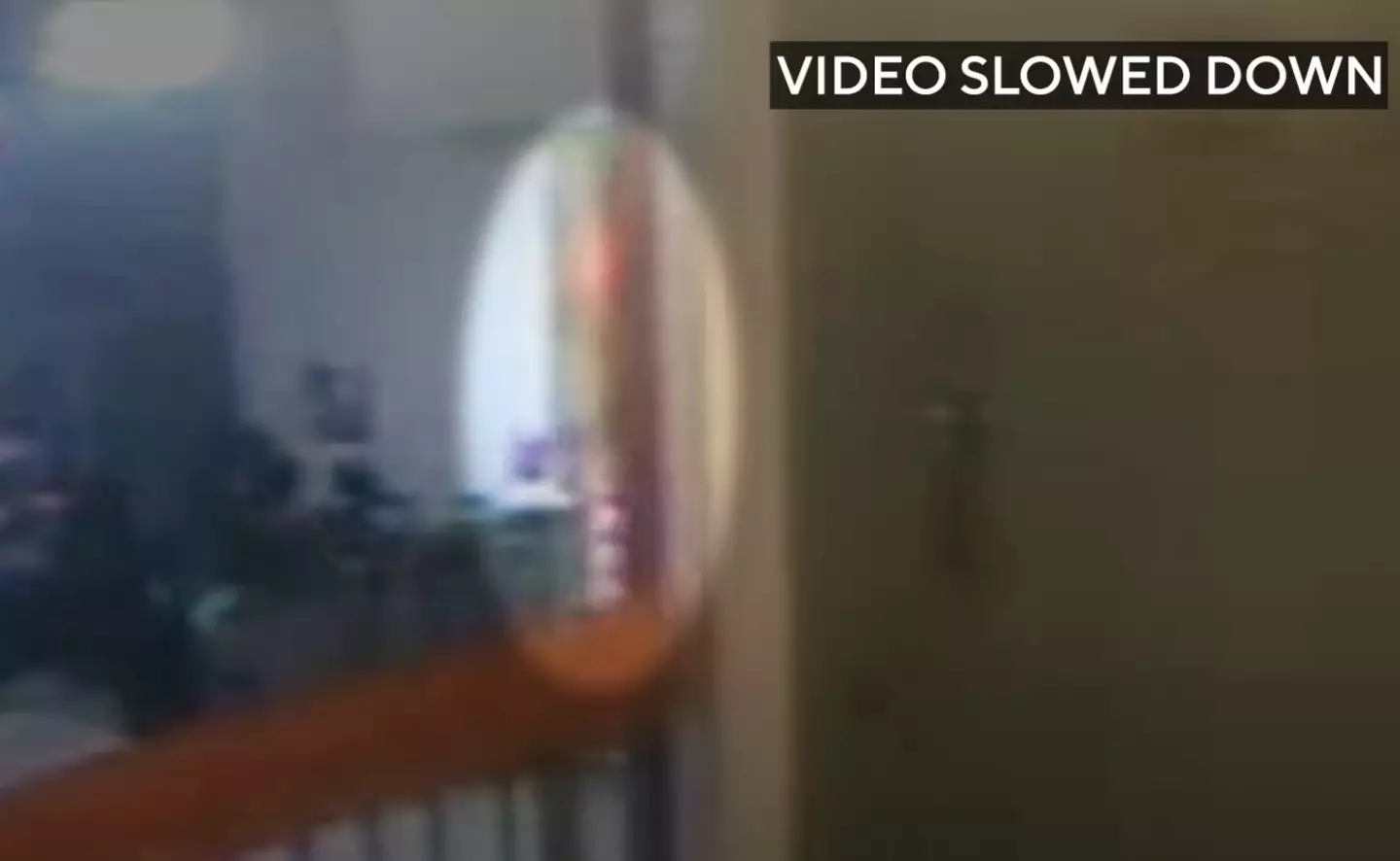 An orange shadow was seen moving around (CBS News/YouTube)