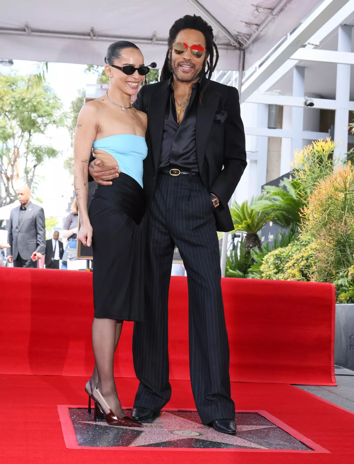 Lenny and Zoe Kravitz at his Hollywood Walk of Fame ceremony.