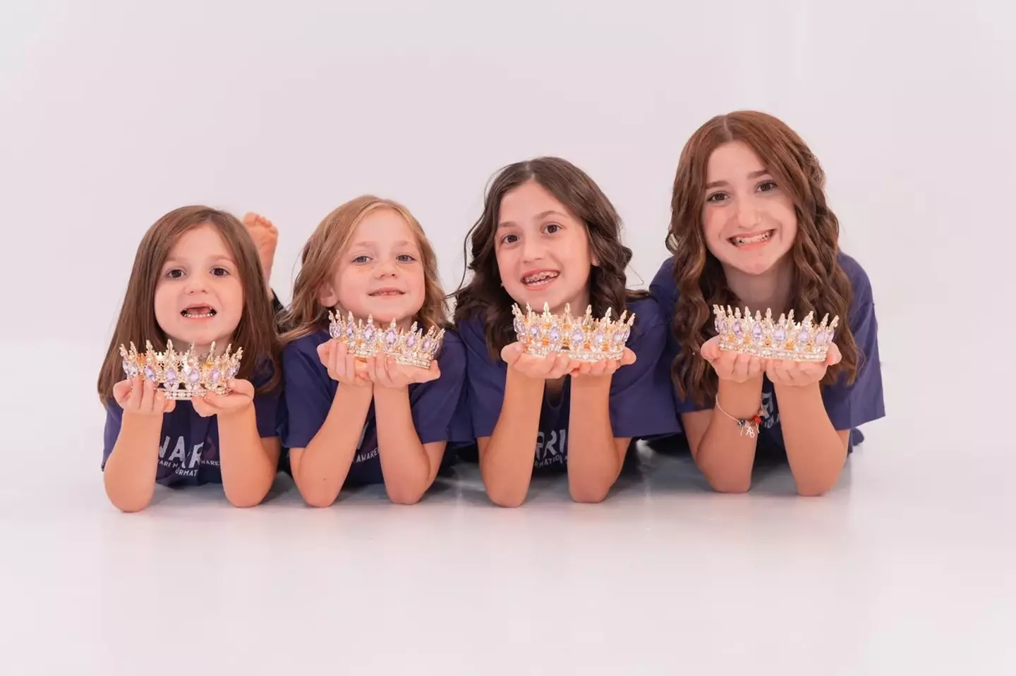 Four-year-old Austyn, six-year-old Amelia, nine-year-old Aubrey and 12-year-old Adalee were all suffering with the same condition (Paul and Ashlee Higginbotham)