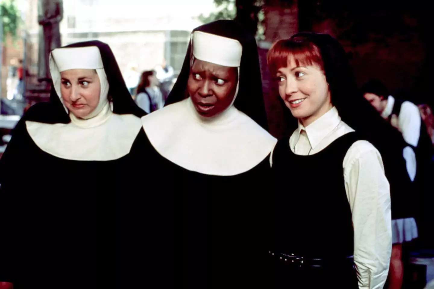 Kathy Najimy and Whoopi Goldberg in Sister Act.