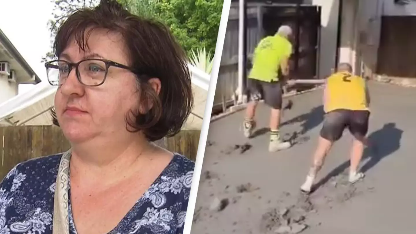 Homeowner hospitalized after builders smash up concrete driveway when she refused to pay them