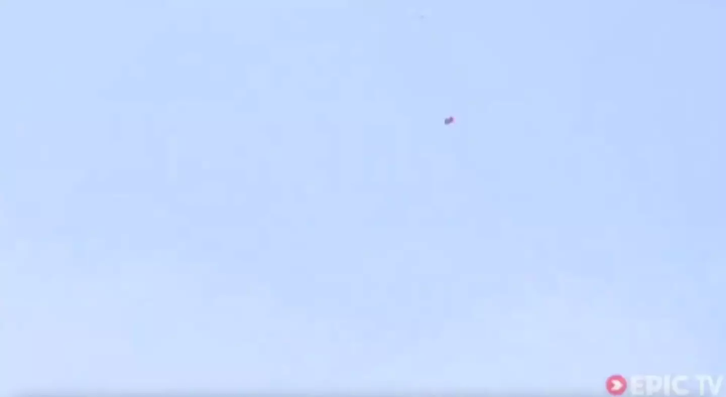 Mark Sutton is pictured flying through the sky above Switzerland. (Epic TV)