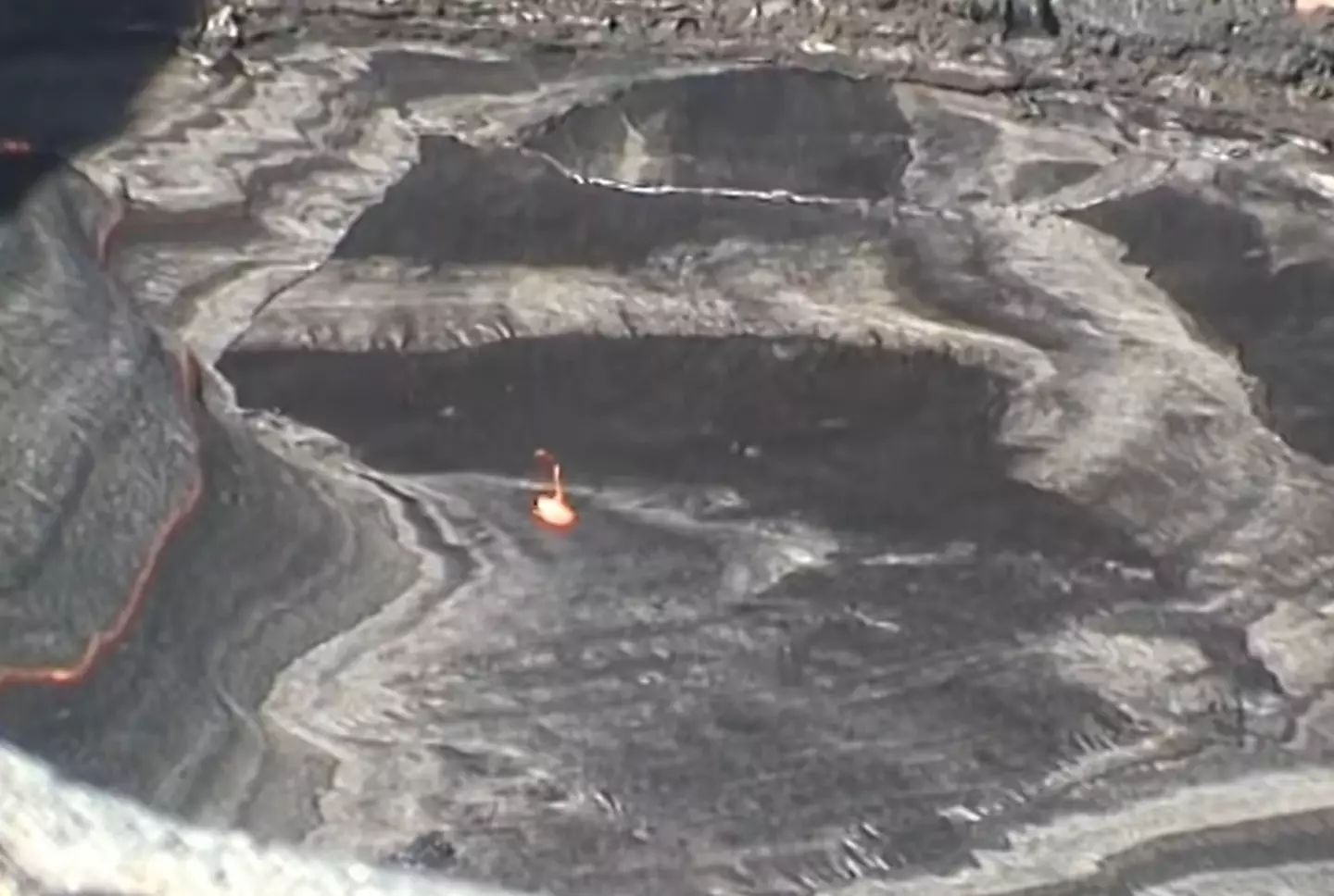 "Oh look it broke the surface, it's made a nice little hole."