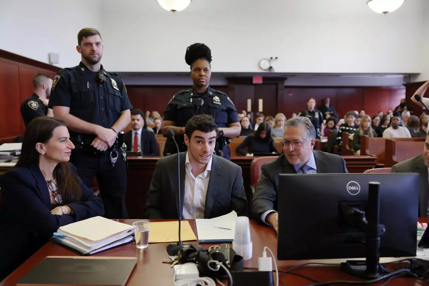 The pre-trial hearing saw the press argue for the 911 call's release (Angela Weiss-Pool/Getty Images)