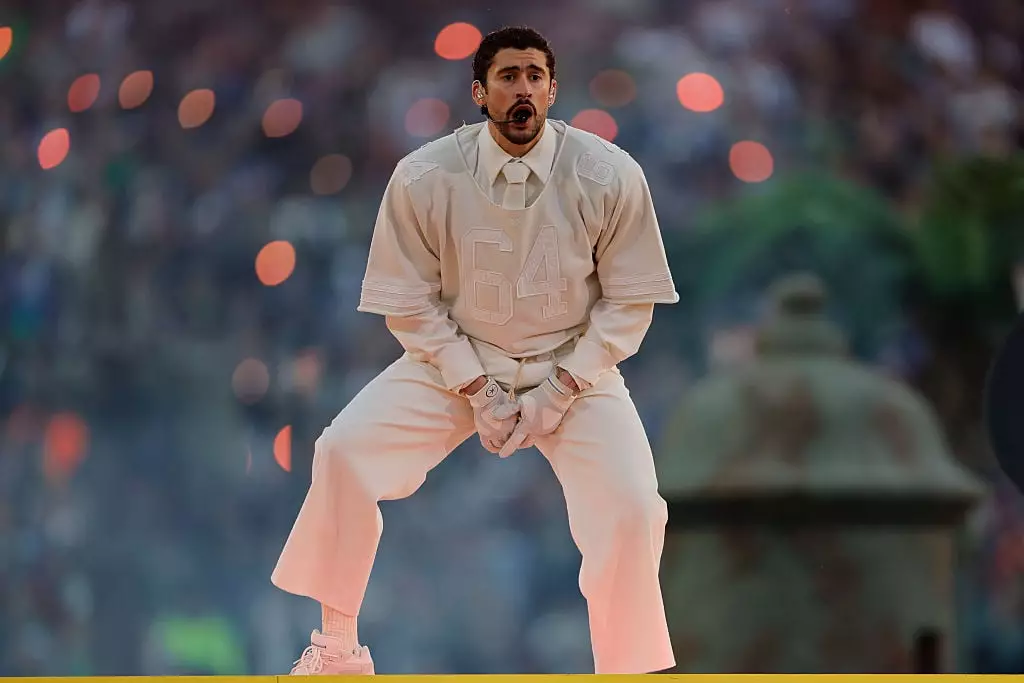 Bad Bunny's '64' jersey was in tribute to his late uncle (Bob Kupbens/Icon Sportswire via Getty Images)