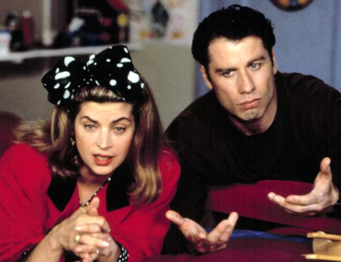 Kirstie Alley and John Travolta in Look Who's Talking.