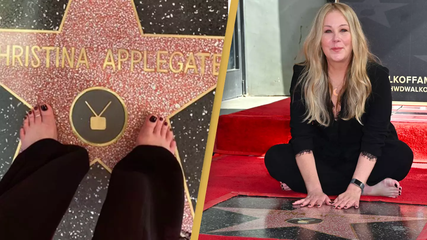 Christina Applegate explains why she attended her Hollywood star ceremony with bare feet