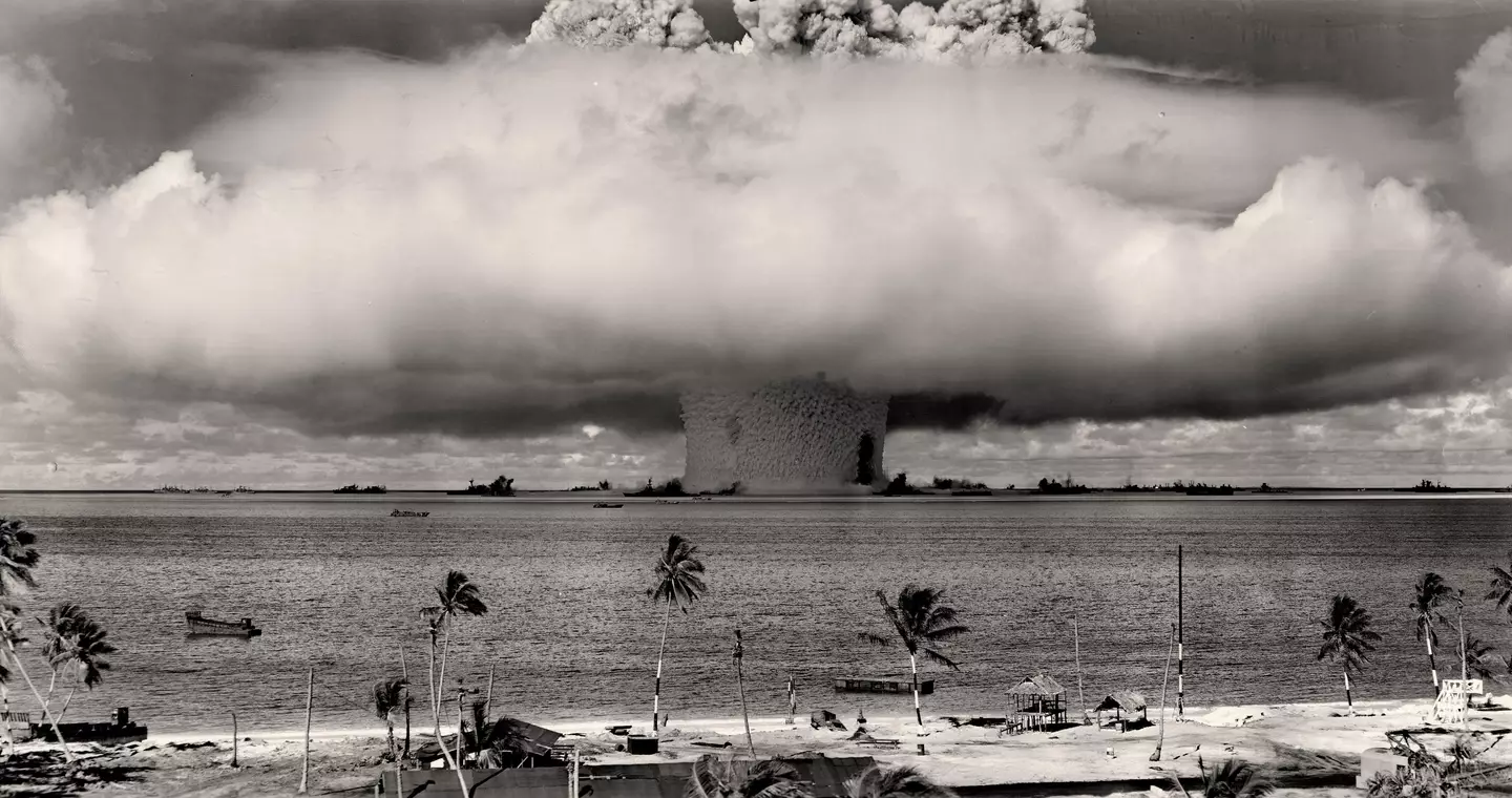 One of the nuclear tests at Bikini Atoll.