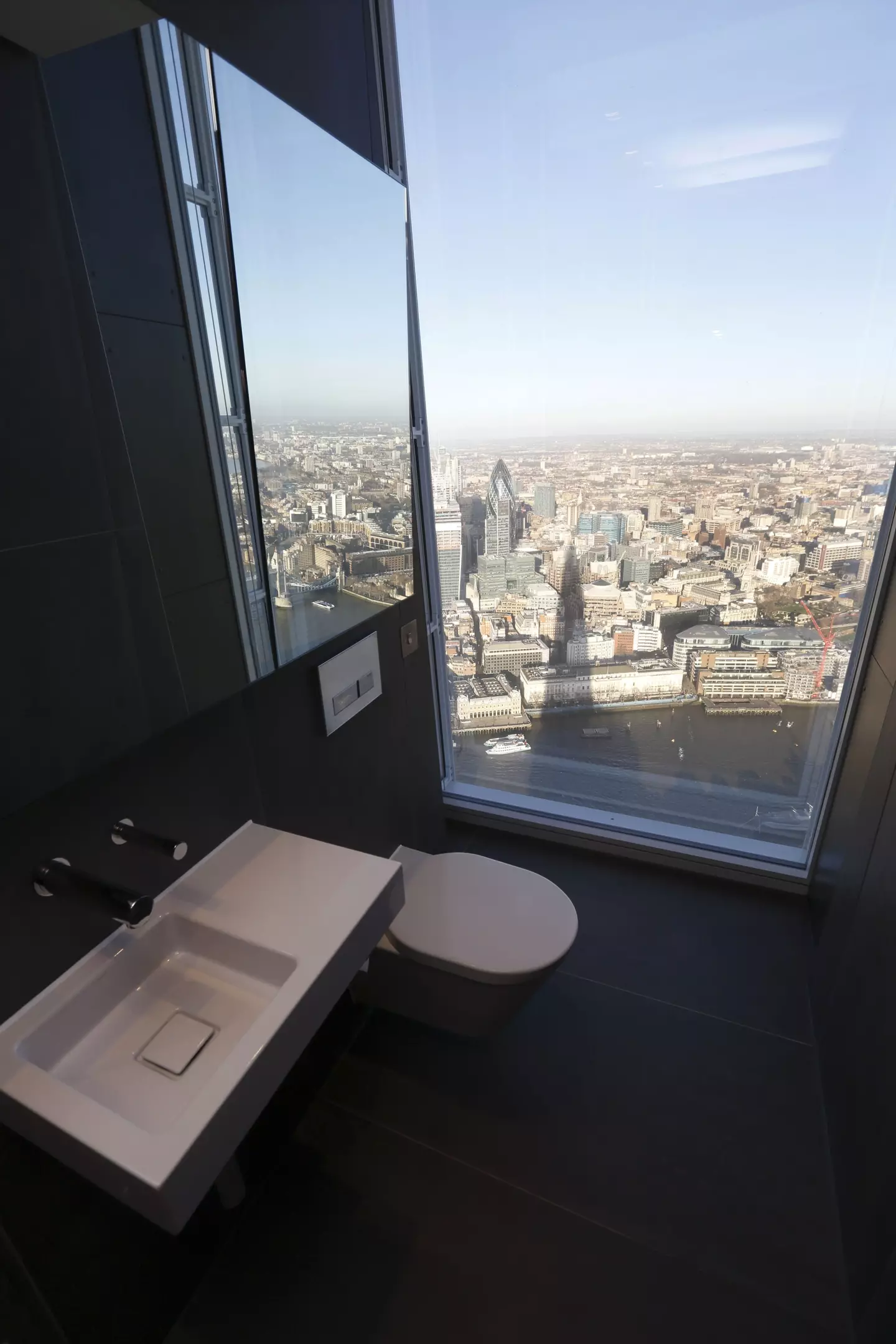 A poo with a view. (JUSTIN TALLIS/AFP via Getty Images)