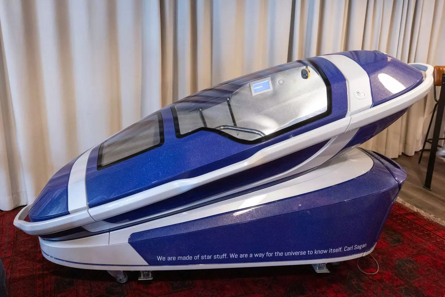 The pod was set up in the woods in Switzerland (ARND WIEGMANN/AFP via Getty Images)