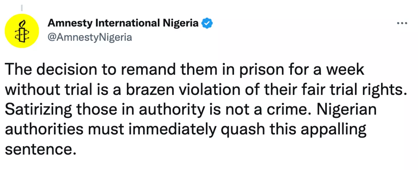 Amnesty International condemned the ruling.
