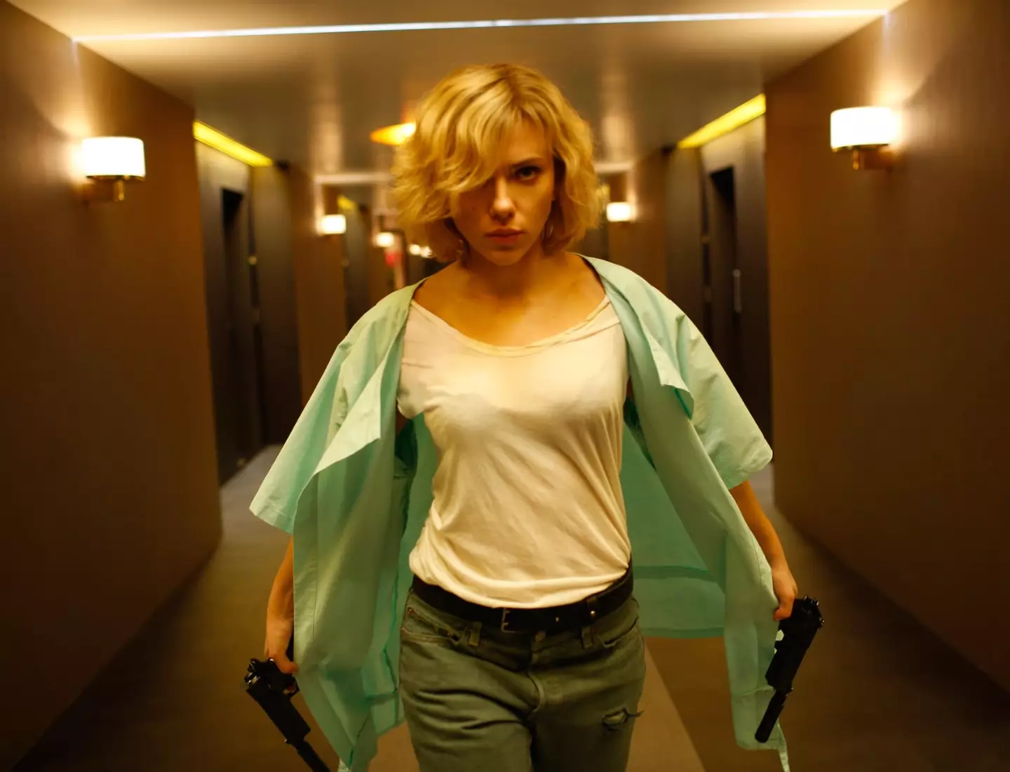 Scarlett Johansson stars in the film as a woman who 'unlocks' a larger percentage of her brain  (Universal Pictures)