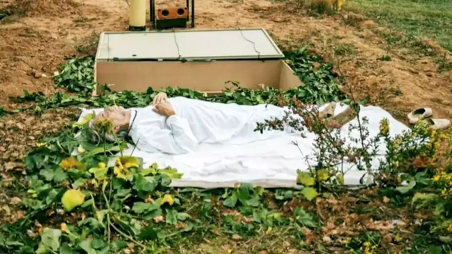 Victor Amela said he 'enjoyed' being buried.