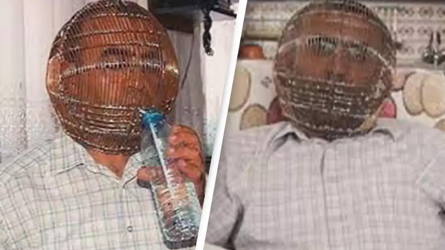 Man who wanted to quit smoking locked his head in a cage and only gave his wife the key
