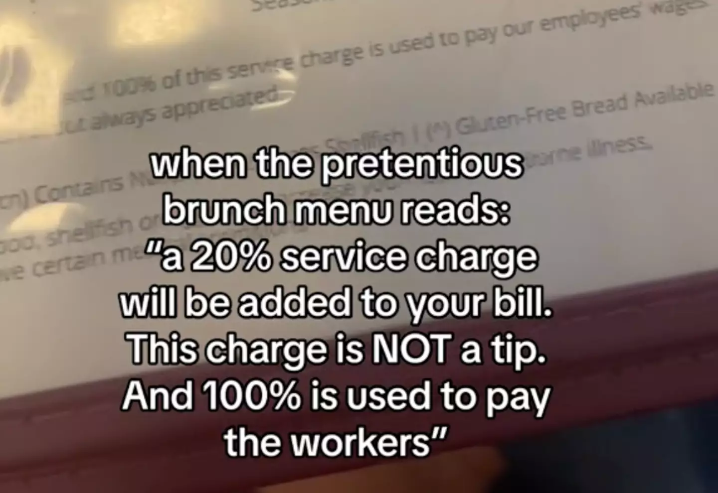 People were confused by the service charge.